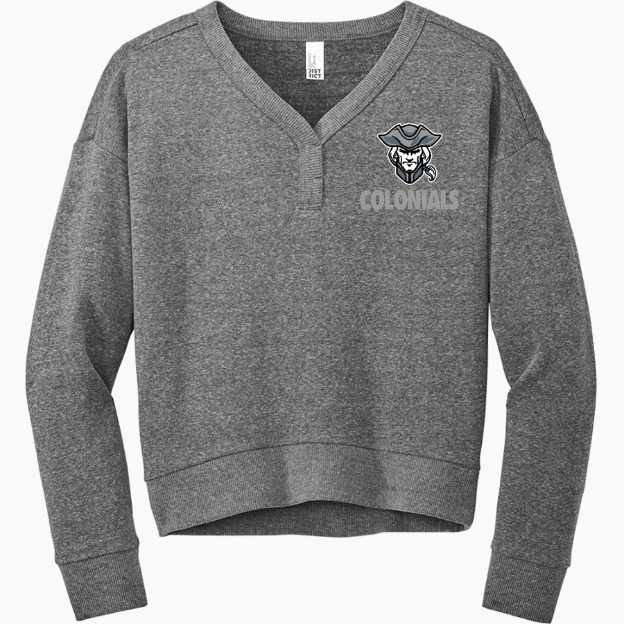 ALBERT GALLATIN HIGH SCHOOL COLONIALS District Women's Perfect Tri Fleece V-Neck Sweatshirt