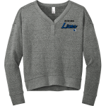 Linwood School Lions <span class="pdp-name-mascot">Linwood Lions</span> District Women's Perfect Tri Fleece V-Neck Sweatshirt Front Thumbnail