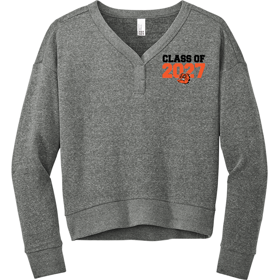 Scranton Bulldogs <span class="pdp-name-mascot">Scranton Middle School Bulldogs</span> District Women's Perfect Tri Fleece V-Neck Sweatshirt