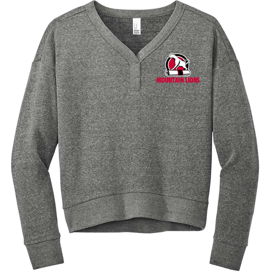 ALPINE Mountain Lions <span class="pdp-name-mascot">ALPINE ELEMENTARY SCHOOL Mountain Lions</span> District Women's Perfect Tri Fleece V-Neck Sweatshirt