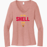 Roxana Shells District Women's Perfect Tri Long Sleeve V-Neck T-Shirt Front Thumbnail