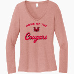Mountain View Cougars <span class="pdp-name-mascot">Mountain View Cougars</span> District Women's Perfect Tri Long Sleeve V-Neck T-Shirt Front Thumbnail
