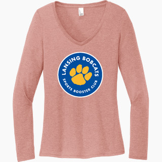 District Women's Perfect Tri Long Sleeve V-Neck T-Shirt