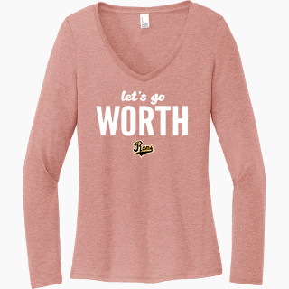 District Women's Perfect Tri Long Sleeve V-Neck T-Shirt