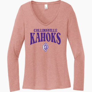 District Women's Perfect Tri Long Sleeve V-Neck T-Shirt