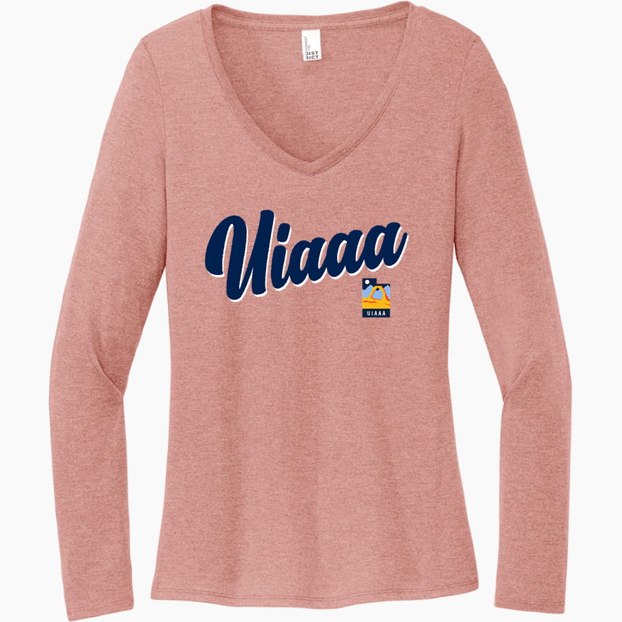 UIAAA Online Store District Women's Perfect Tri Long Sleeve V-Neck T-Shirt