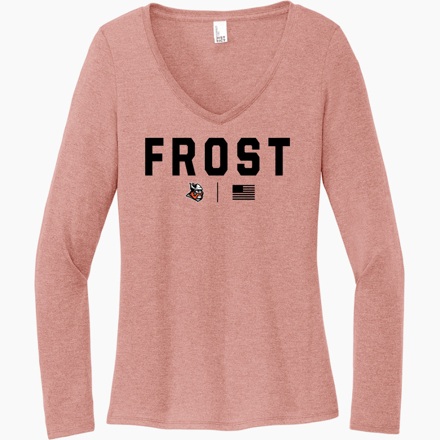 Frost Vikings <span class="pdp-name-mascot">Frost Vikings</span> District Women's Perfect Tri Long Sleeve V-Neck T-Shirt