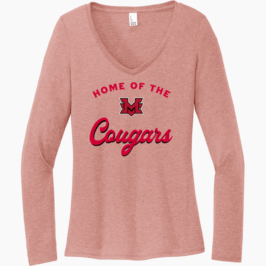 Mountain View Cougars <span class="pdp-name-mascot">Mountain View Cougars</span> District Women's Perfect Tri Long Sleeve V-Neck T-Shirt