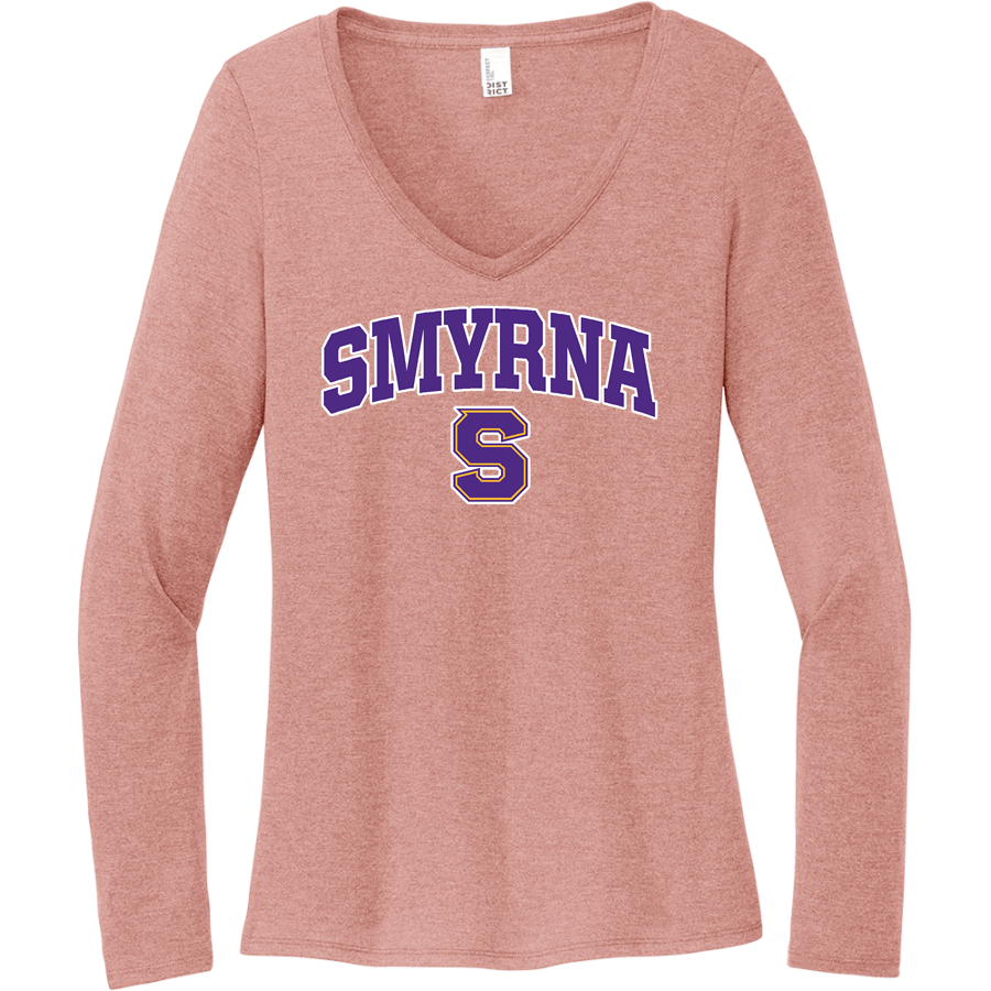 Smyrna Bulldogs <span class="pdp-name-mascot">Smyrna Bulldogs</span> District Women's Perfect Tri Long Sleeve V-Neck T-Shirt