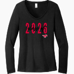 SOUTHWESTERN HEIGHTS HIGH MUSTANGS <span class="pdp-name-mascot">SOUTHWESTERN HEIGHTS HIGH MUSTANGS</span> District Women's Perfect Tri Long Sleeve V-Neck T-Shirt Front Thumbnail