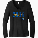 Greenfield Central Cougars Online Store <span class="pdp-name-mascot">Greenfield-Central Cougars</span> District Women's Perfect Tri Long Sleeve V-Neck T-Shirt Front Thumbnail
