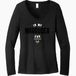 Mt Vernon Marauders District Women's Perfect Tri Long Sleeve V-Neck T-Shirt Front Thumbnail