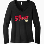 Andrean 59ers <span class="pdp-name-mascot">Andrean 59ers</span> District Women's Perfect Tri Long Sleeve V-Neck T-Shirt Front Thumbnail