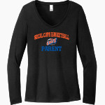 Socal CAVS Basketball CAVS <span class="pdp-name-mascot">CAVS Youth Basketball</span> District Women's Perfect Tri Long Sleeve V-Neck T-Shirt Front Thumbnail