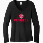 ALBA-GOLDEN HIGH SCHOOL PANTHERS District Women's Perfect Tri Long Sleeve V-Neck T-Shirt Front Thumbnail