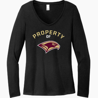District Women's Perfect Tri Long Sleeve V-Neck T-Shirt
