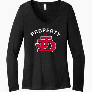 District Women's Perfect Tri Long Sleeve V-Neck T-Shirt