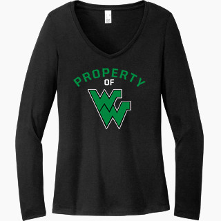 District Women's Perfect Tri Long Sleeve V-Neck T-Shirt