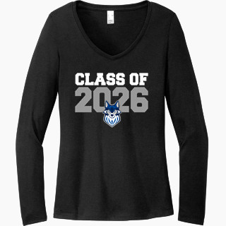 District Women's Perfect Tri Long Sleeve V-Neck T-Shirt