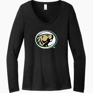 District Women's Perfect Tri Long Sleeve V-Neck T-Shirt