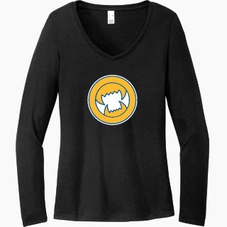District Women's Perfect Tri Long Sleeve V-Neck T-Shirt