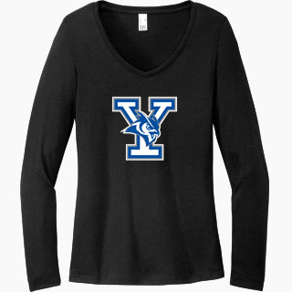 District Women's Perfect Tri Long Sleeve V-Neck T-Shirt