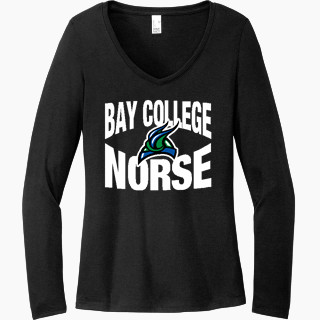 District Women's Perfect Tri Long Sleeve V-Neck T-Shirt