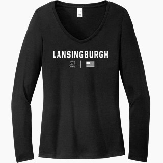 District Women's Perfect Tri Long Sleeve V-Neck T-Shirt