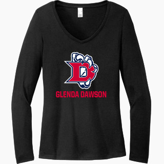 District Women's Perfect Tri Long Sleeve V-Neck T-Shirt