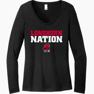 District Women's Perfect Tri Long Sleeve V-Neck T-Shirt