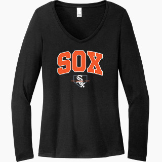 District Women's Perfect Tri Long Sleeve V-Neck T-Shirt