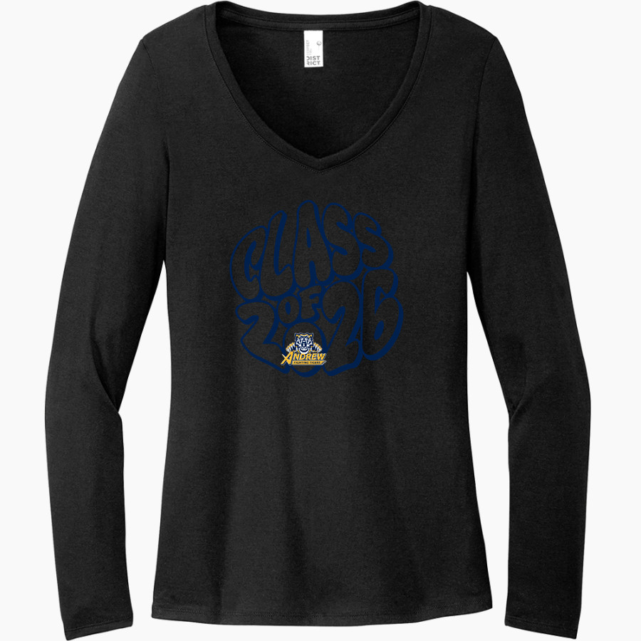Andrew Tigers <span class="pdp-name-mascot">Andrew College Tigers</span> District Women's Perfect Tri Long Sleeve V-Neck T-Shirt