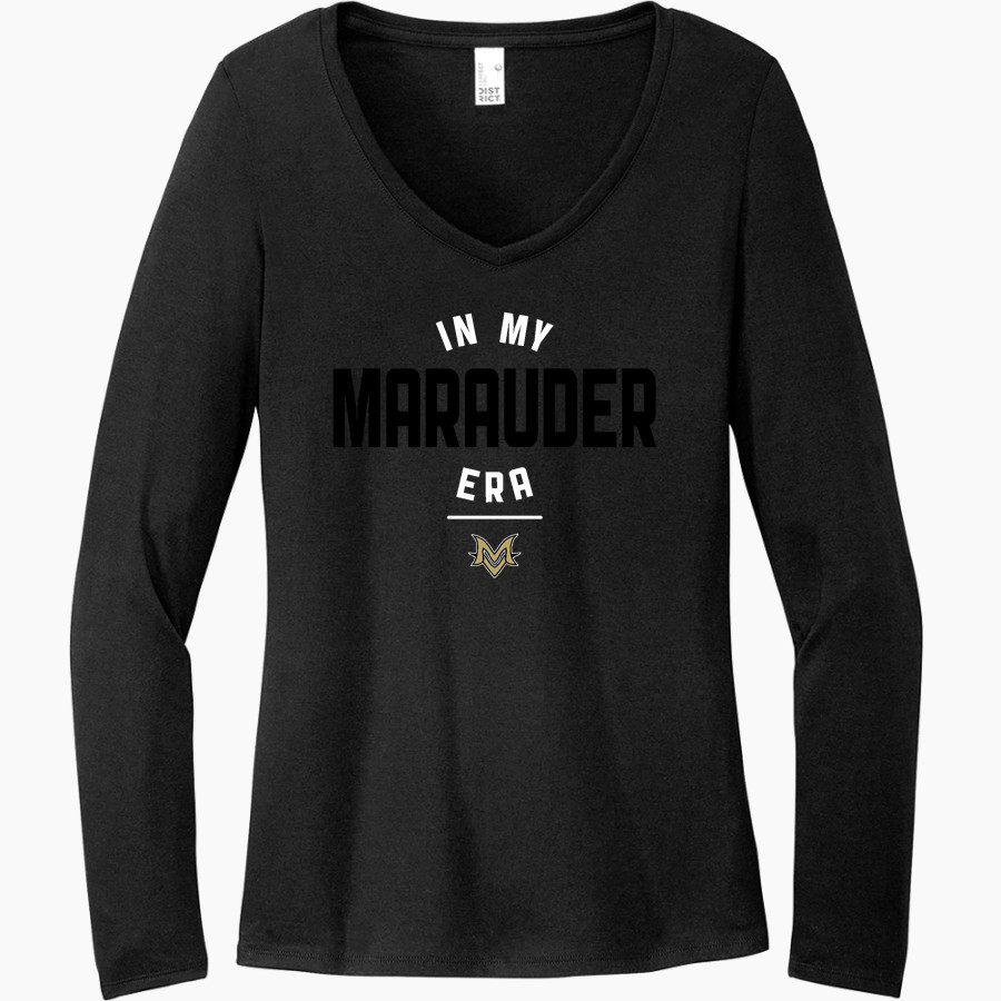 Mt Vernon Marauders District Women's Perfect Tri Long Sleeve V-Neck T-Shirt