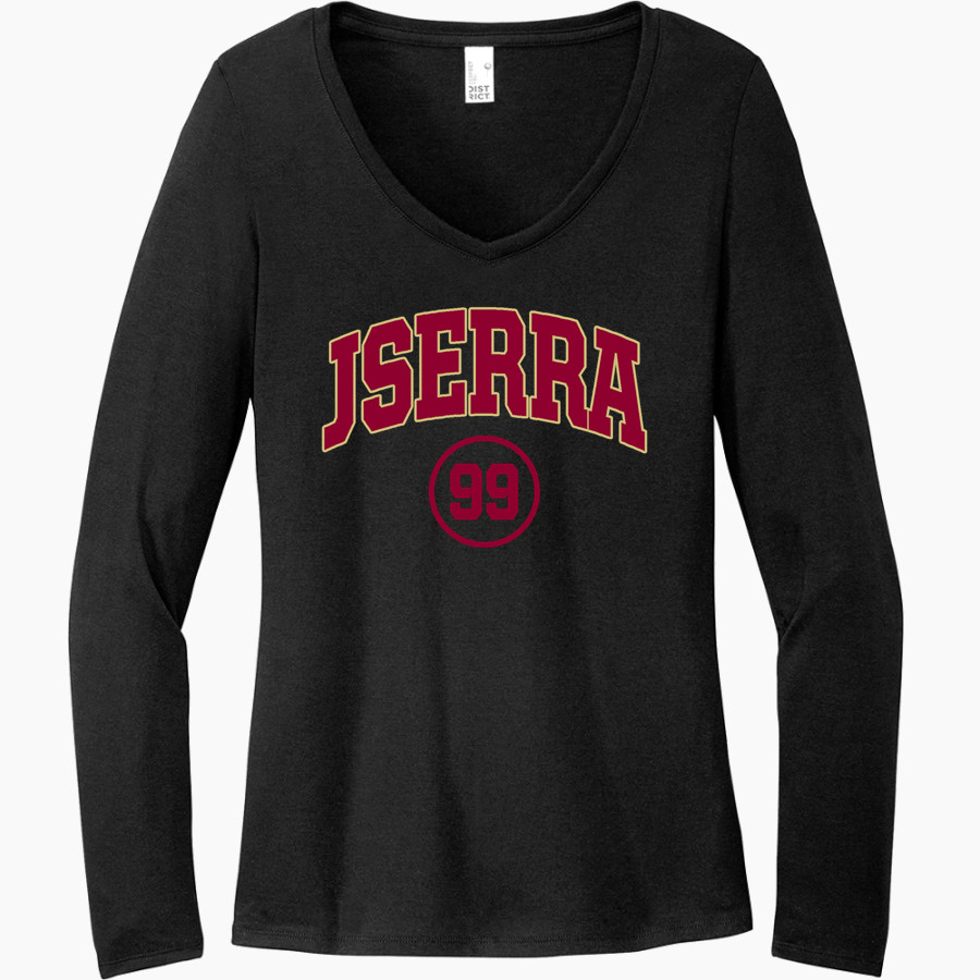 JSERRA CATHOLIC HIGH SCHOOL LIONS <span class="pdp-name-mascot">J SERRA LIONS</span> District Women's Perfect Tri Long Sleeve V-Neck T-Shirt