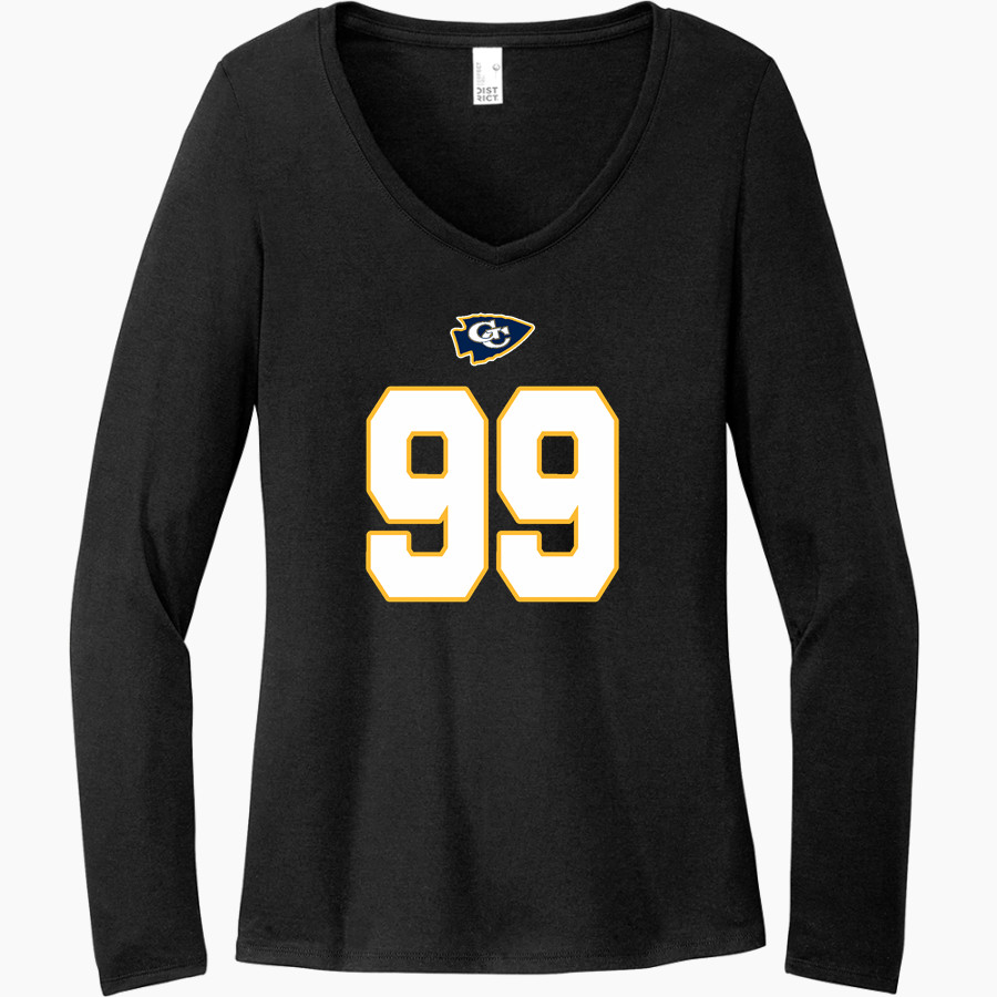 Grant County Braves The Official Online Store <span class="pdp-name-mascot">Grant County Braves</span> District Women's Perfect Tri Long Sleeve V-Neck T-Shirt