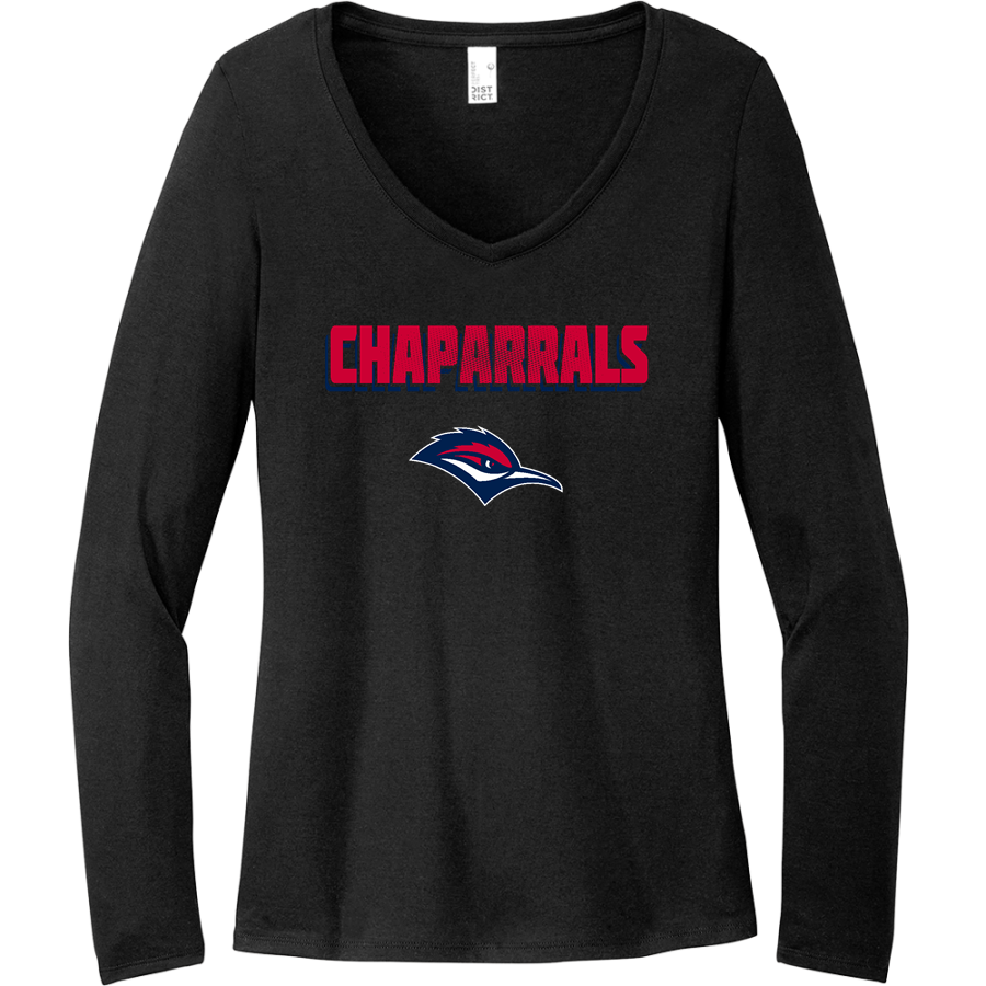 AUBREY HIGH SCHOOL CHAPARRALS <span class="pdp-name-mascot">AUBREY CHAPARRALS</span> District Women's Perfect Tri Long Sleeve V-Neck T-Shirt
