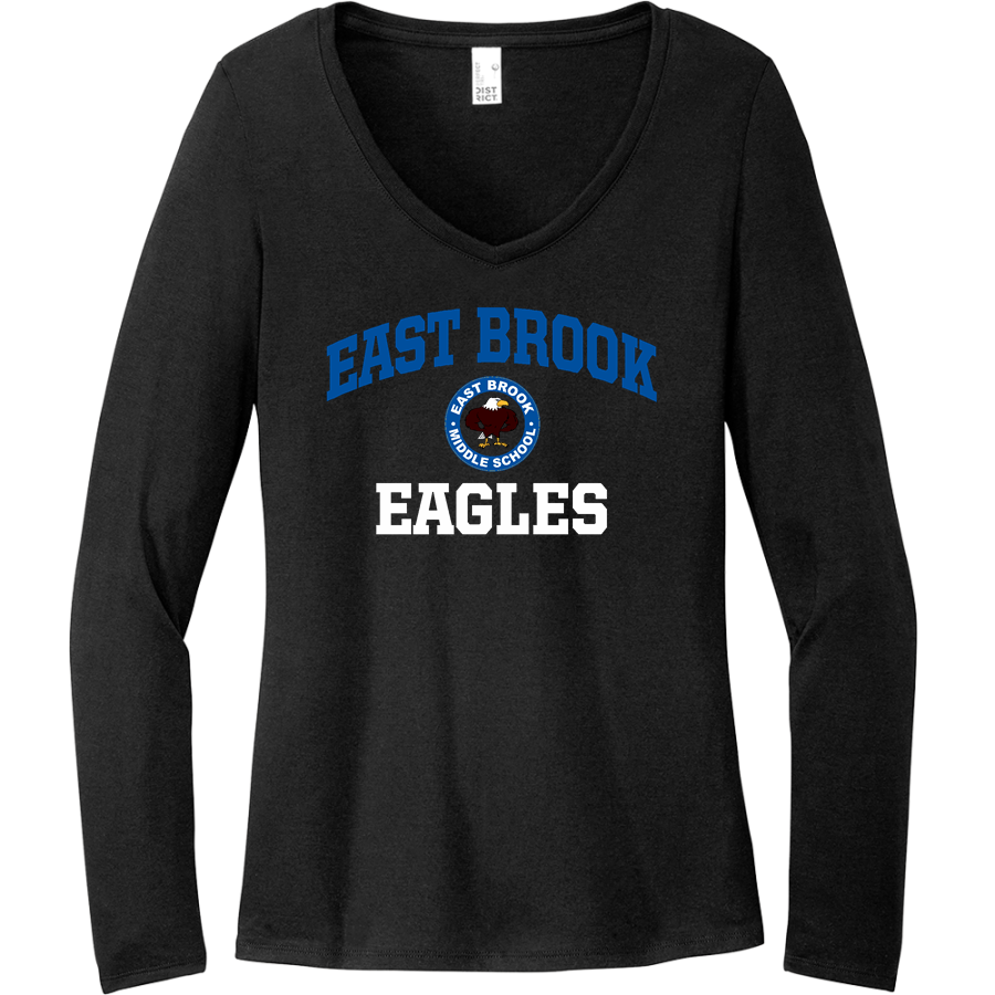 East Brook Eagles <span class="pdp-name-mascot">East Brook Eagles</span> District Women's Perfect Tri Long Sleeve V-Neck T-Shirt