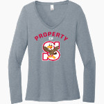 Swegle Eagles <span class="pdp-name-mascot">Swegle Elementary School Eagles</span> District Women's Perfect Tri Long Sleeve V-Neck T-Shirt Front Thumbnail