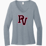 PIKEVIEW HIGH SCHOOL PANTHERS <span class="pdp-name-mascot">PIKEVIEW PANTHERS</span> District Women's Perfect Tri Long Sleeve V-Neck T-Shirt Front Thumbnail