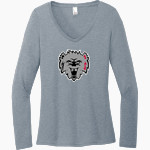 Harvard-Westlake The Official Online Store District Women's Perfect Tri Long Sleeve V-Neck T-Shirt Front Thumbnail