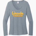 Lincoln Mustangs <span class="pdp-name-mascot">Lincoln Mustangs</span> District Women's Perfect Tri Long Sleeve V-Neck T-Shirt Front Thumbnail