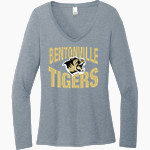 BENTONVILLE HIGH SCHOOL TIGERS <span class="pdp-name-mascot">BENTONVILLE TIGERS</span> District Women's Perfect Tri Long Sleeve V-Neck T-Shirt Front Thumbnail