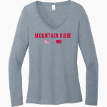 Mountain View Cougars <span class="pdp-name-mascot">Mountain View Cougars</span> District Women's Perfect Tri Long Sleeve V-Neck T-Shirt Front Thumbnail