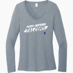 Perry Meridian Falcons District Women's Perfect Tri Long Sleeve V-Neck T-Shirt Front Thumbnail
