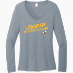 Rochester YellowJackets <span class="pdp-name-mascot">University of Rochester Athletics</span> District Women's Perfect Tri Long Sleeve V-Neck T-Shirt Front Thumbnail