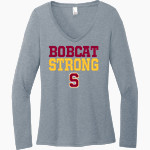 Saddleback Bobcats District Women's Perfect Tri Long Sleeve V-Neck T-Shirt Front Thumbnail