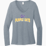 Ariton Purple Cats <span class="pdp-name-mascot">Ariton Purple Cats</span> District Women's Perfect Tri Long Sleeve V-Neck T-Shirt Front Thumbnail