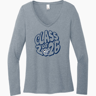 District Women's Perfect Tri Long Sleeve V-Neck T-Shirt