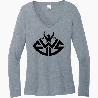 District Women's Perfect Tri Long Sleeve V-Neck T-Shirt