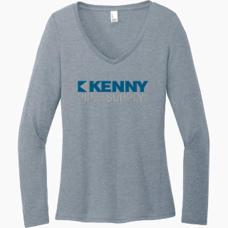 District Women's Perfect Tri Long Sleeve V-Neck T-Shirt